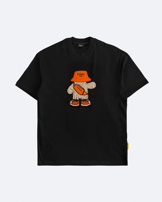 Fendi - Embroidered Mascot T-Shirt - Black