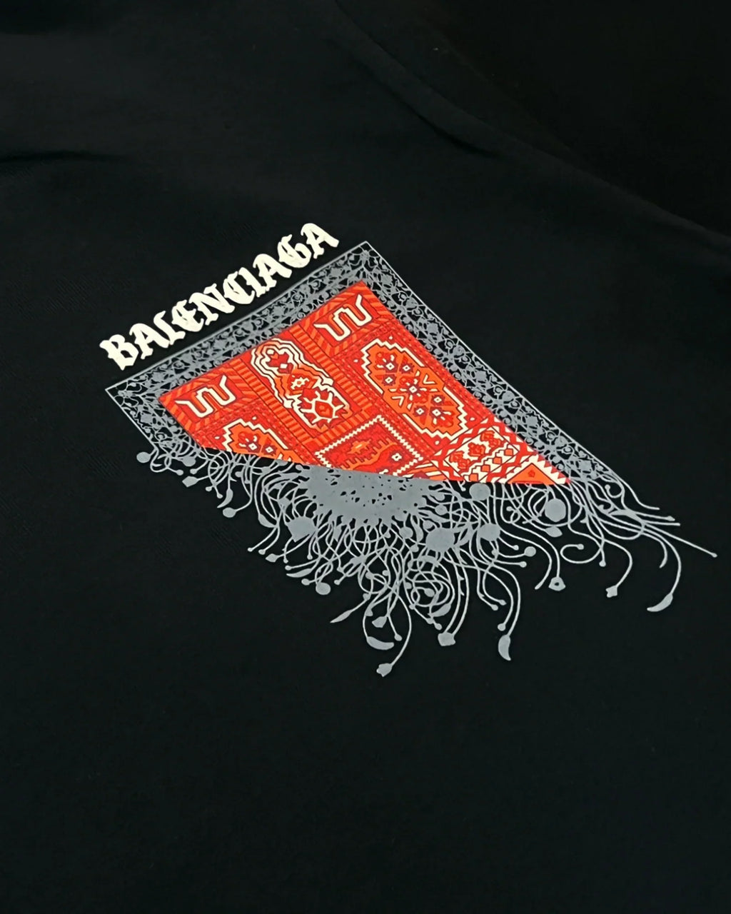 Balenciaga - Red Bandana T-Shirt - Black