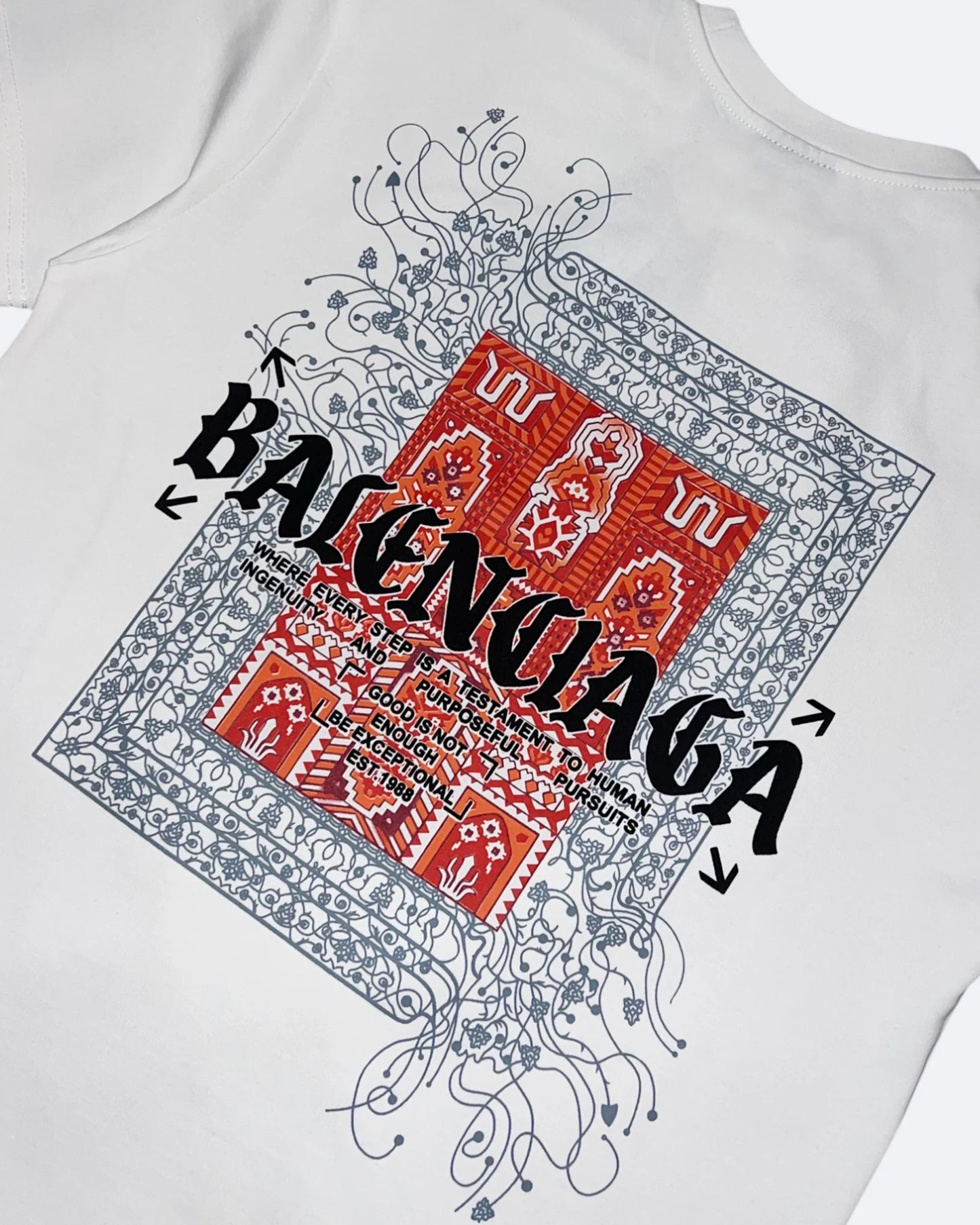 Balenciaga - Red Bandana T-Shirt - White