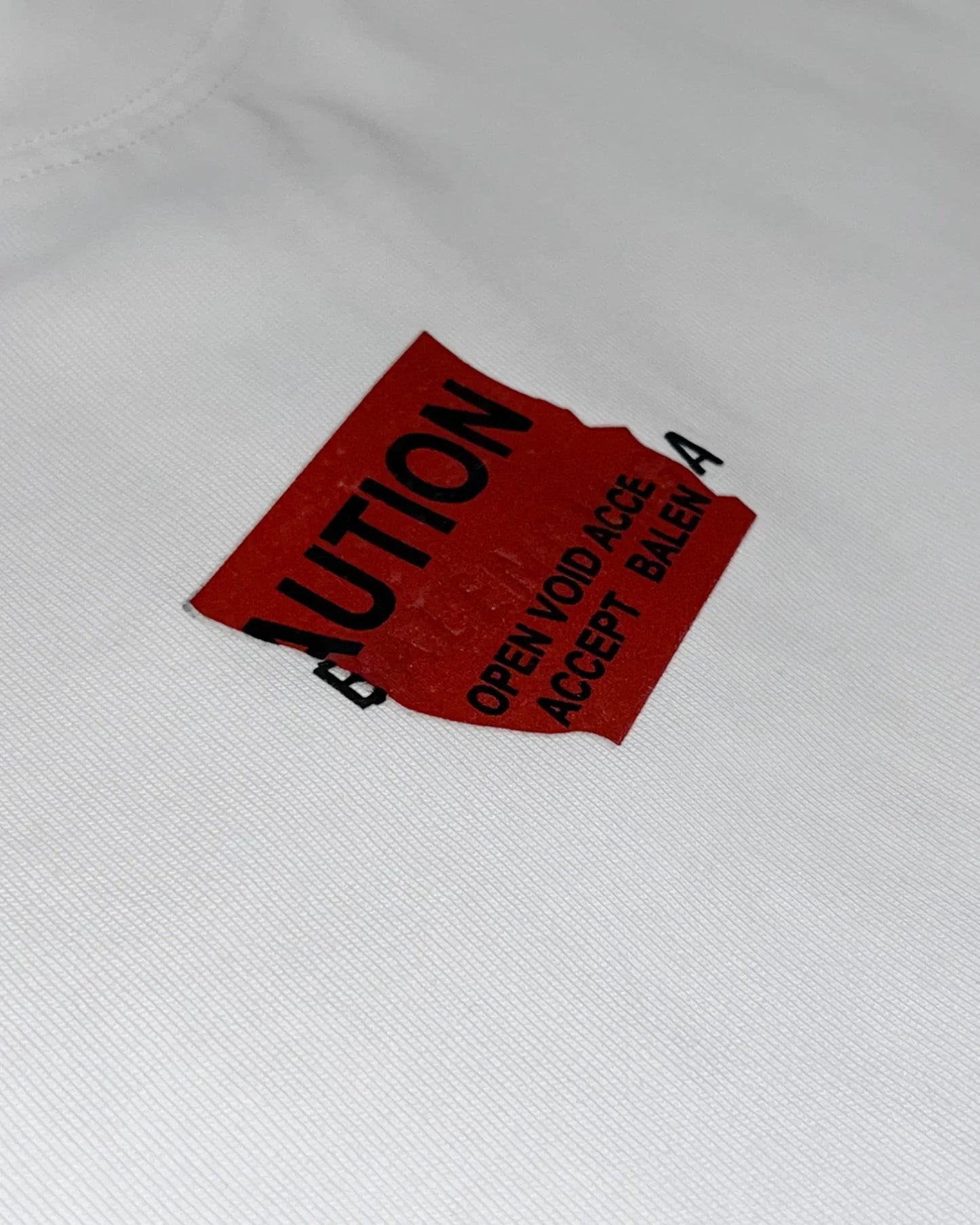 Balenciaga - Red Taped Logo T-Shirt - White