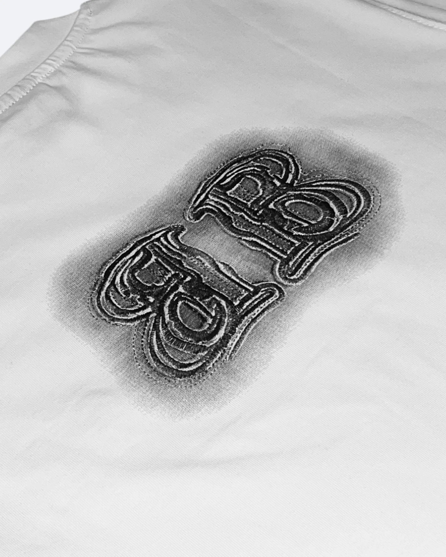 Balenciaga - Sprayed Logo Embroidery T-Shirt - White