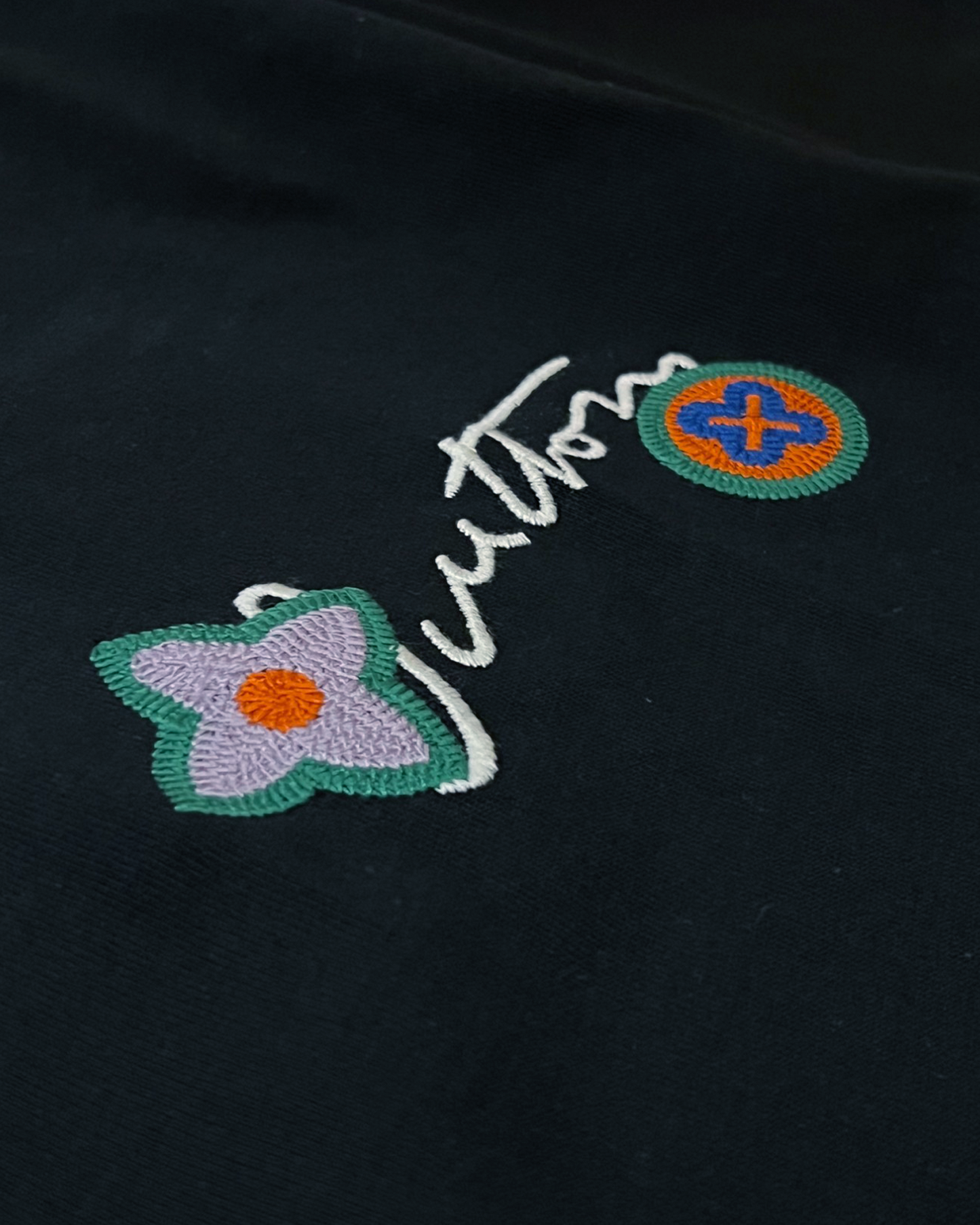 LVTN - Script Embroidery Logo T-Shirt - Black