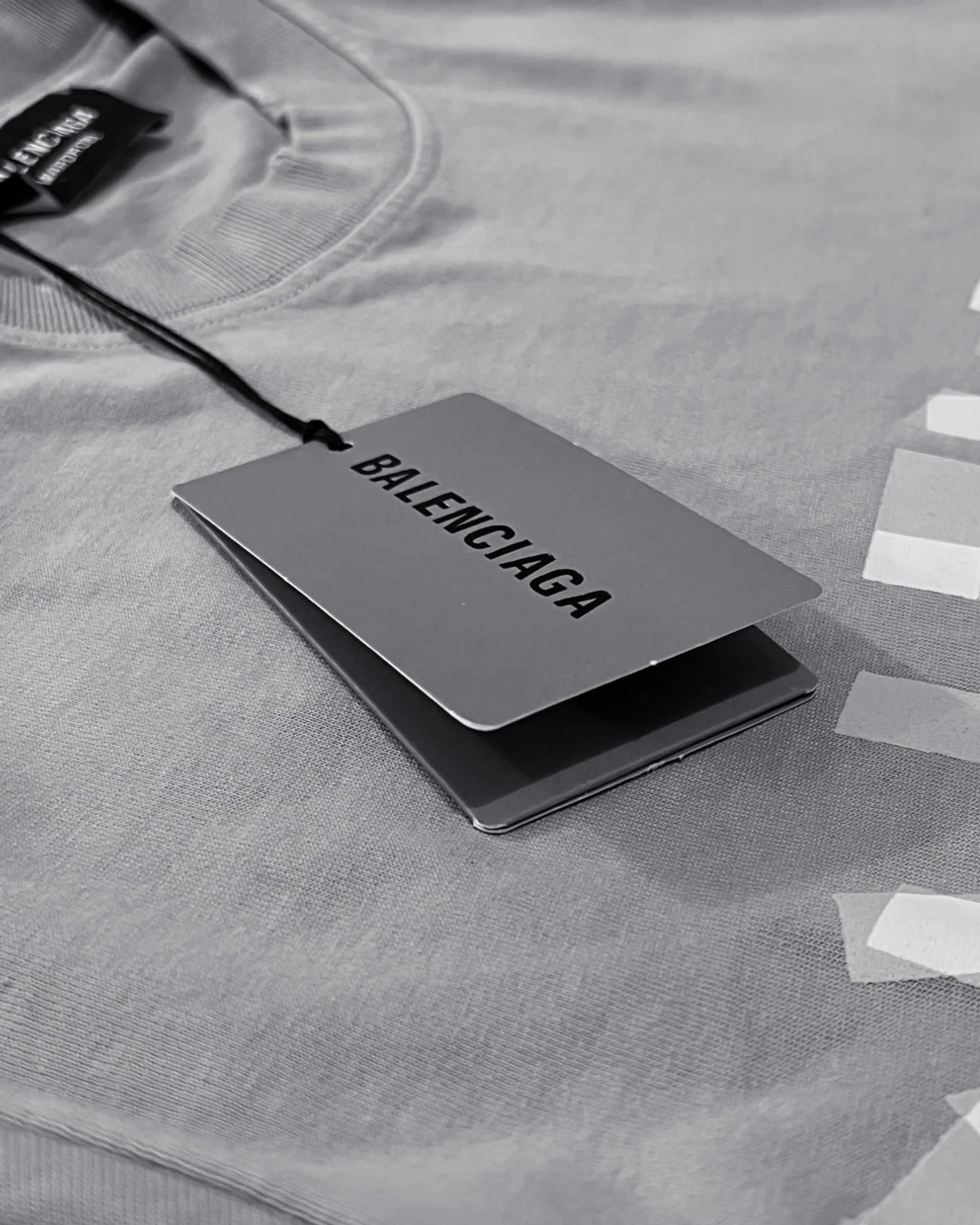 Balenciaga - Transparent Tape T-Shirt - Gray