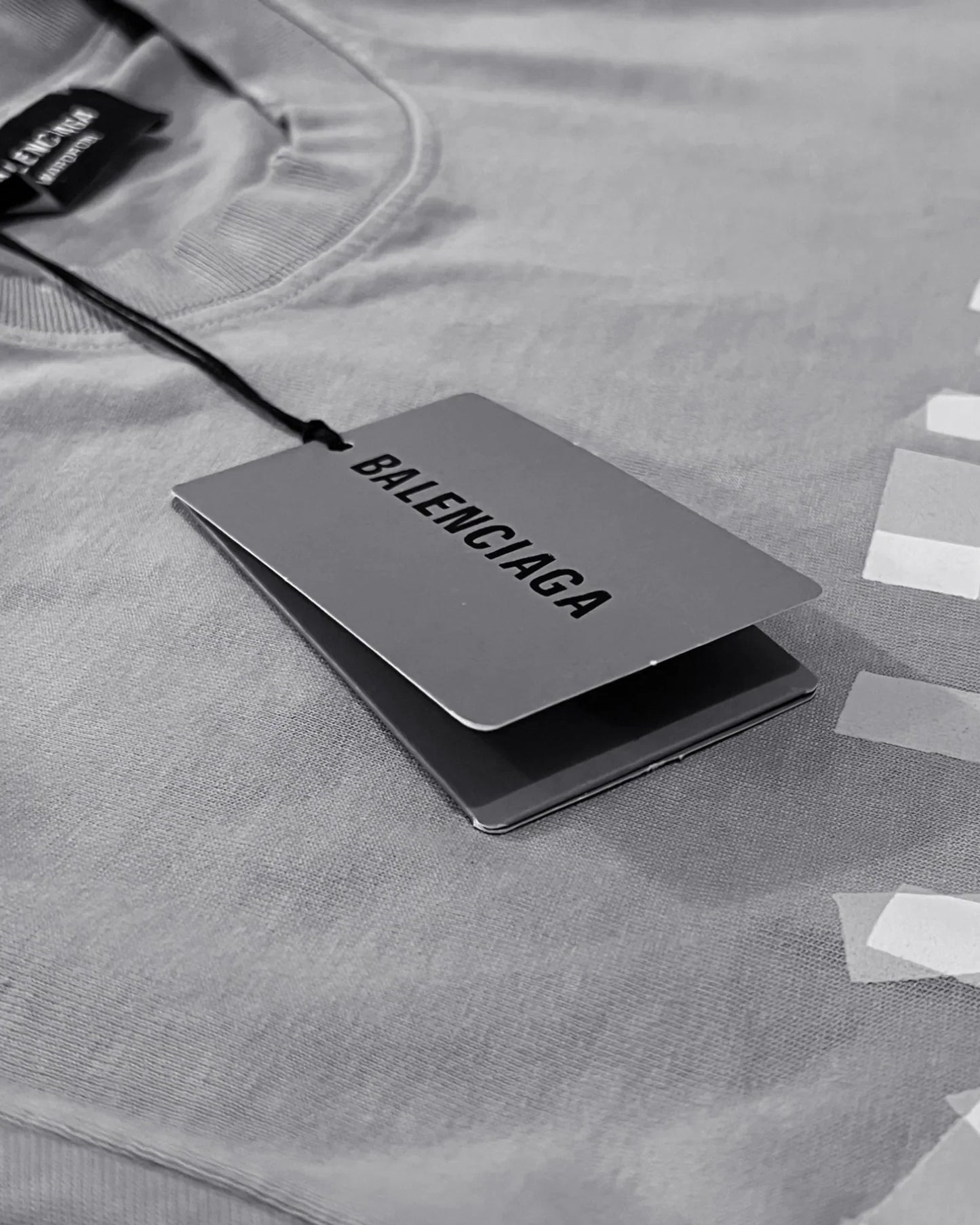 Balenciaga - Transparent Tape T-Shirt - Gray