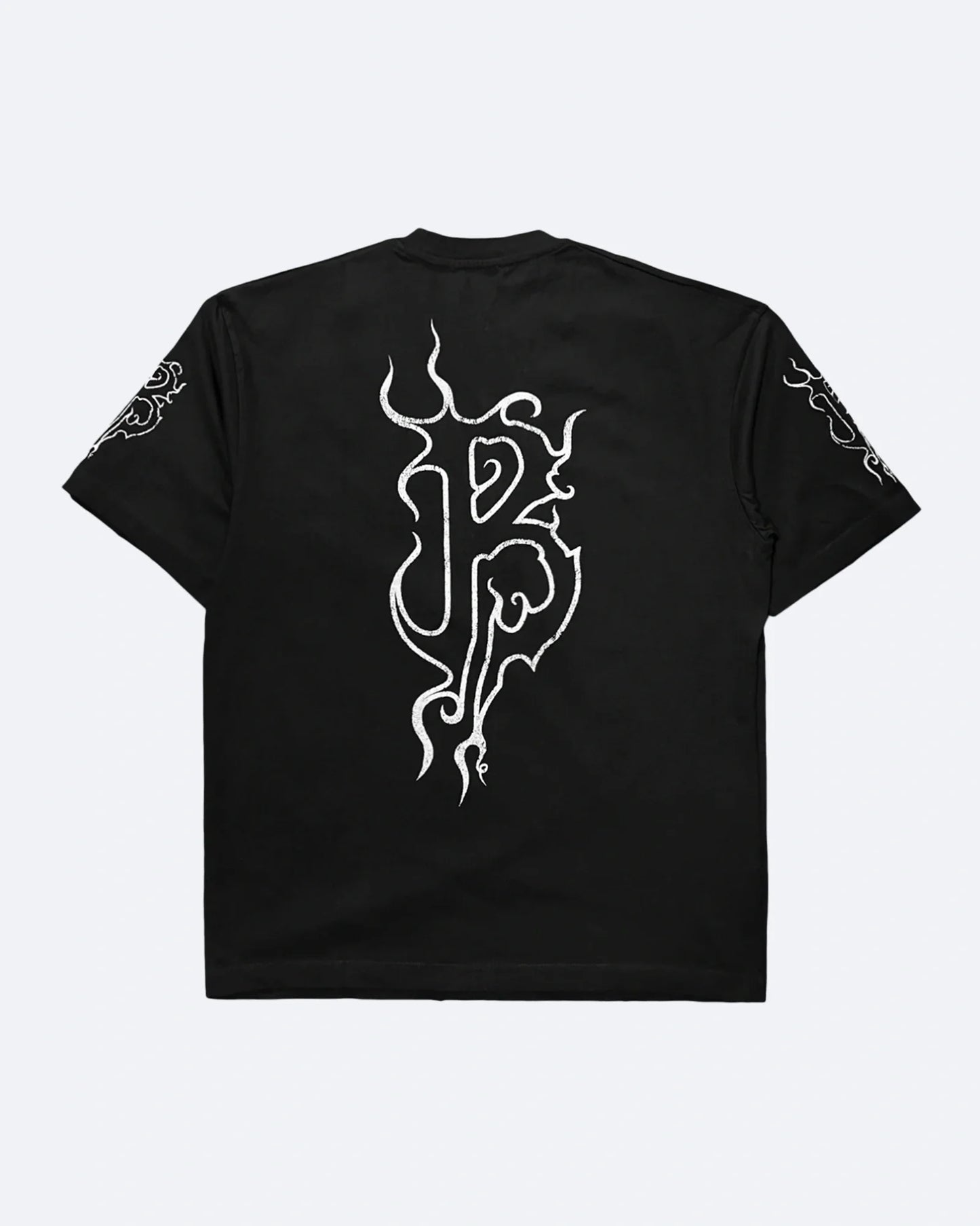 Balenciaga - Gothic Sanskrit Flame Logo T-Shirt - Black