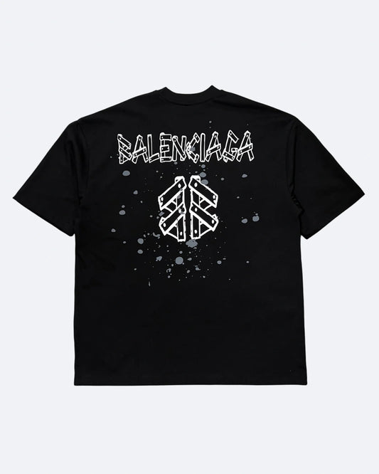 Balenciaga - Plank Logo T-Shirt - Black