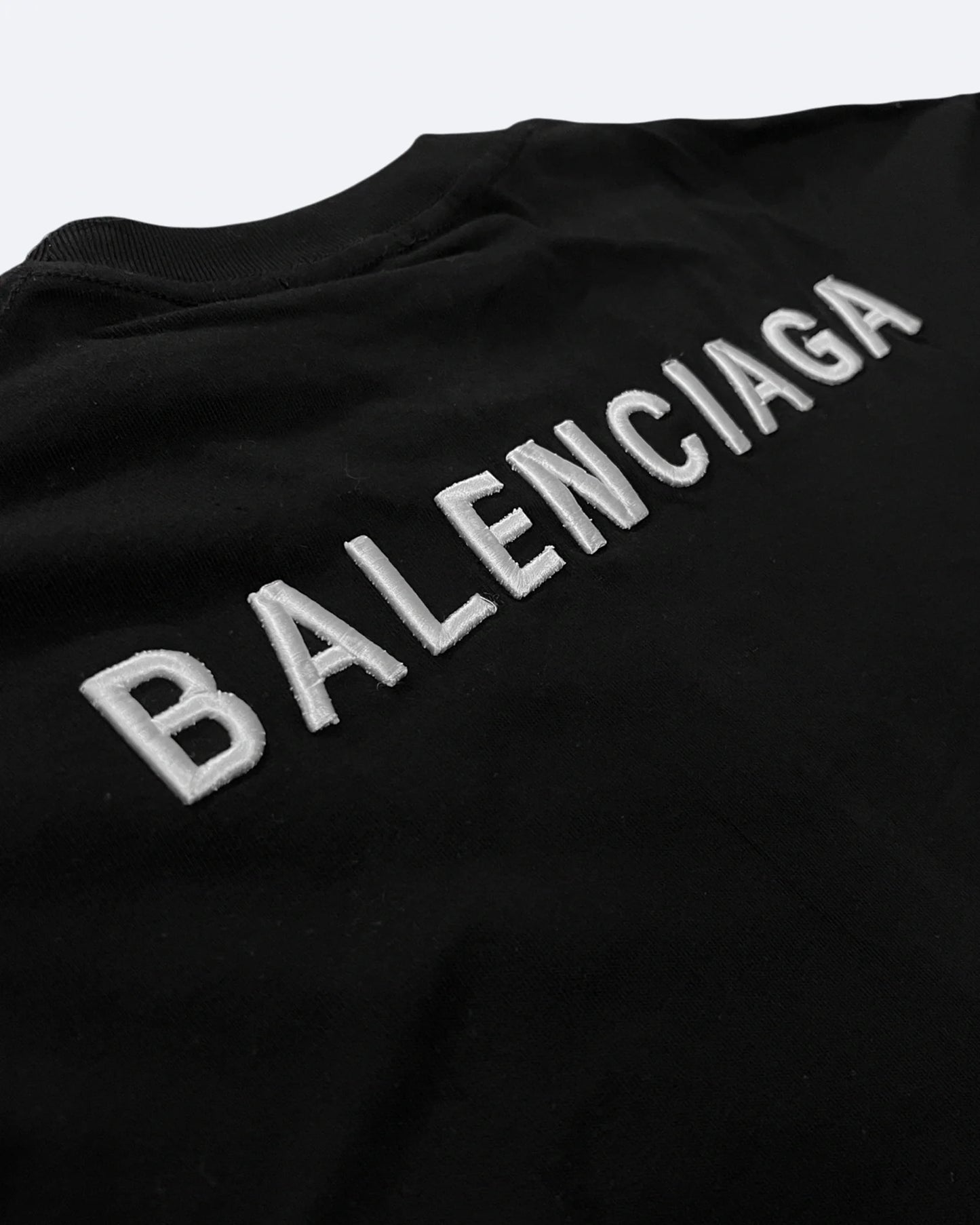 Balenciaga - Logo Embroidery T-Shirt - Black