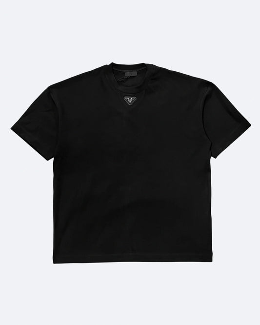 Prada - Neck Logo T-Shirt - Black