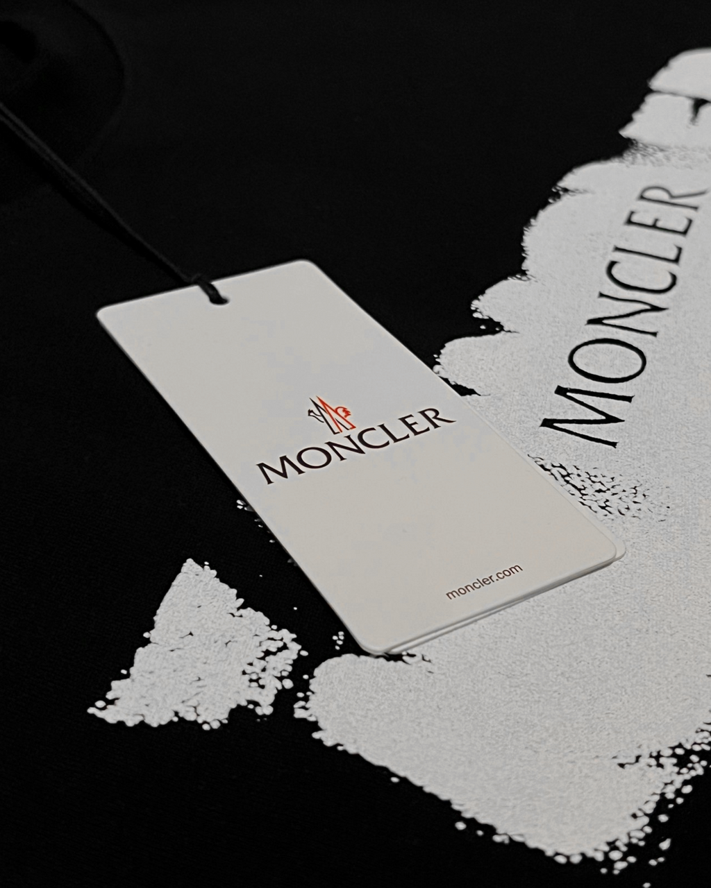 Moncler - Sprayed Logo T-Shirt - Black