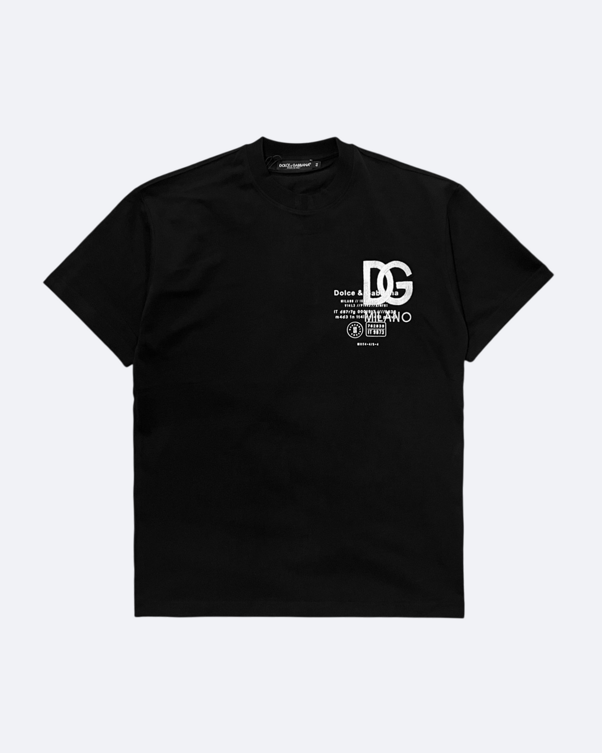 Dolce & Gabbana - Stamp Logo Embroidery T-Shirt - Black
