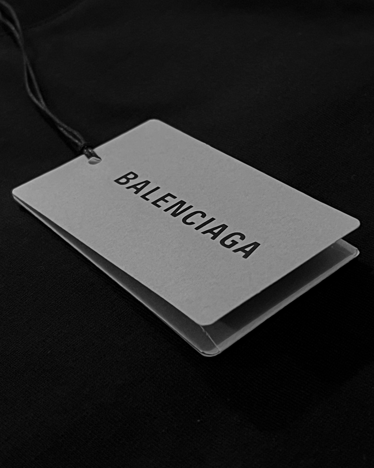 Balenciaga - Vertical Logo Embroidery T-Shirt - Black