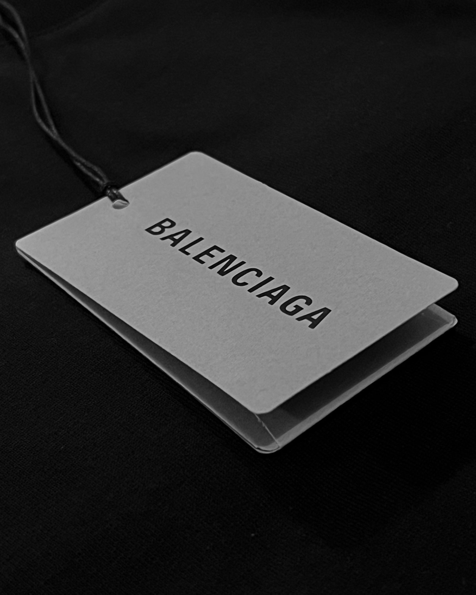 Balenciaga - Vertical Logo Embroidery T-Shirt - Black