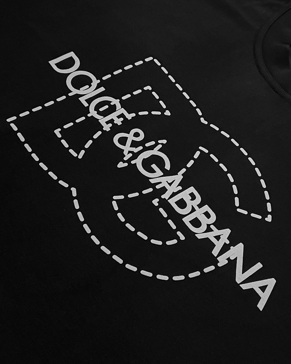 Dolce & Gabbana - Dashed Logo T-Shirt - Black