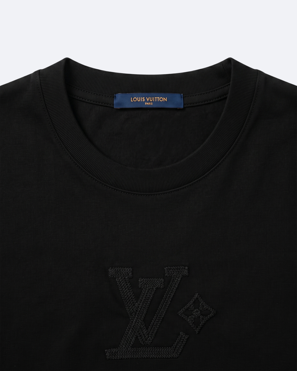 LVTN - Embroidery Cursive Logotype T-Shirt - Black