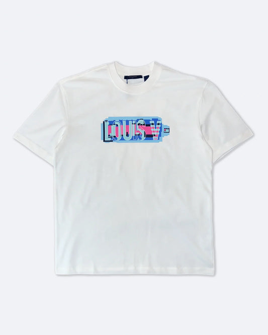 Louis Vuitton - Pixel V Logo T-Shirt - White