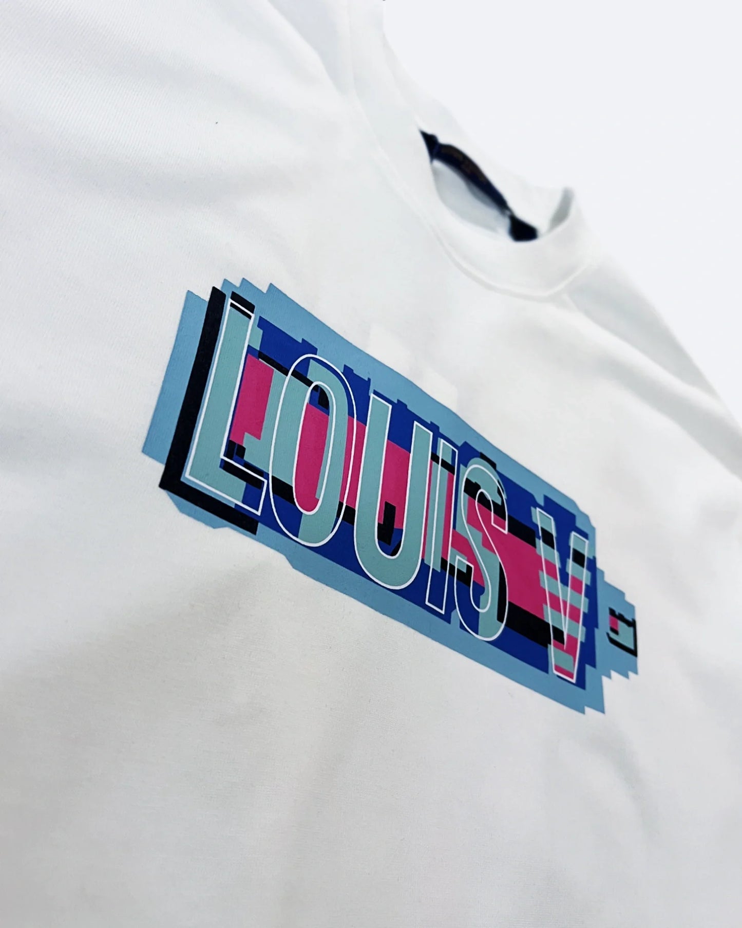 Louis Vuitton - Pixel V Logo T-Shirt - White