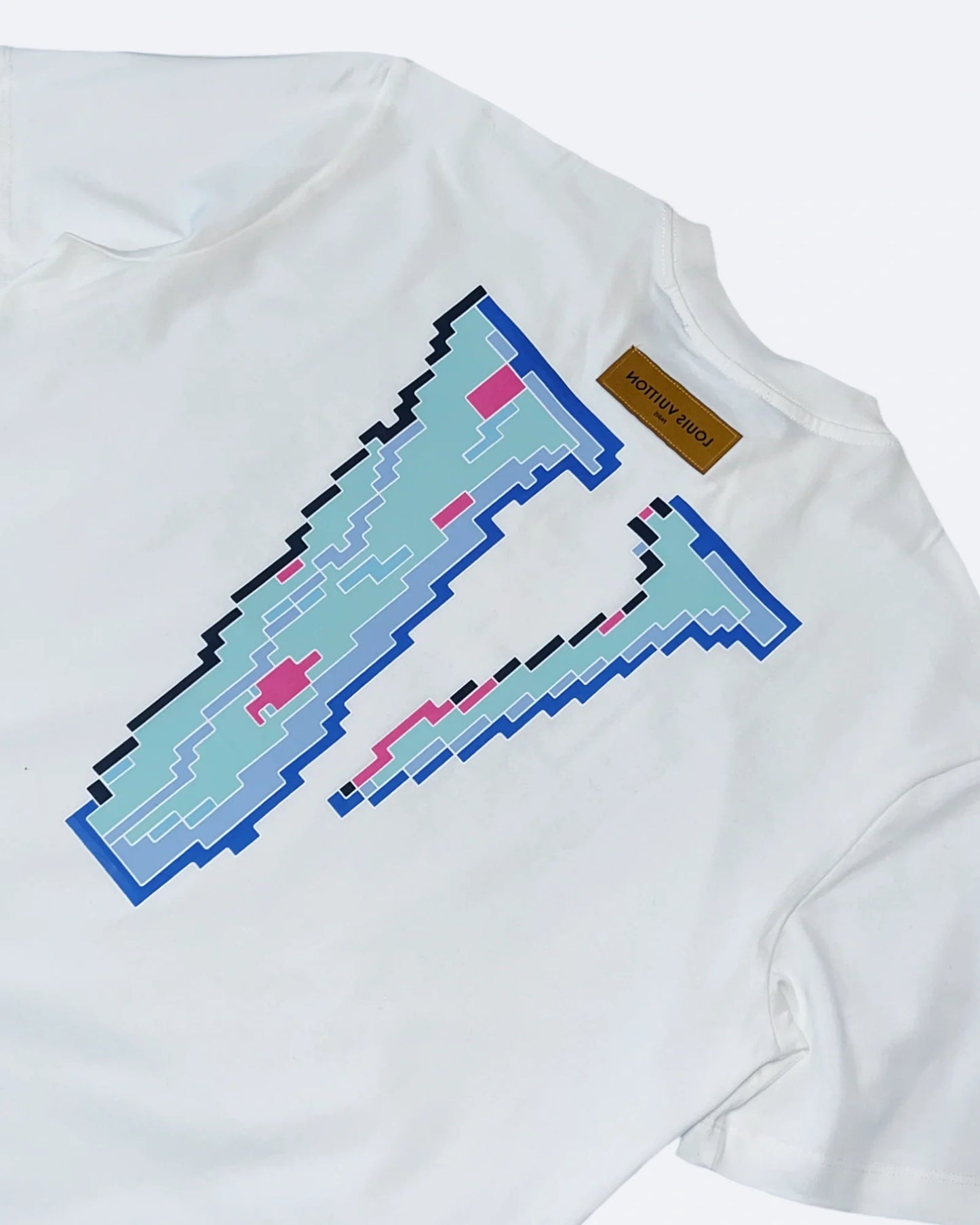Louis Vuitton - Pixel V Logo T-Shirt - White