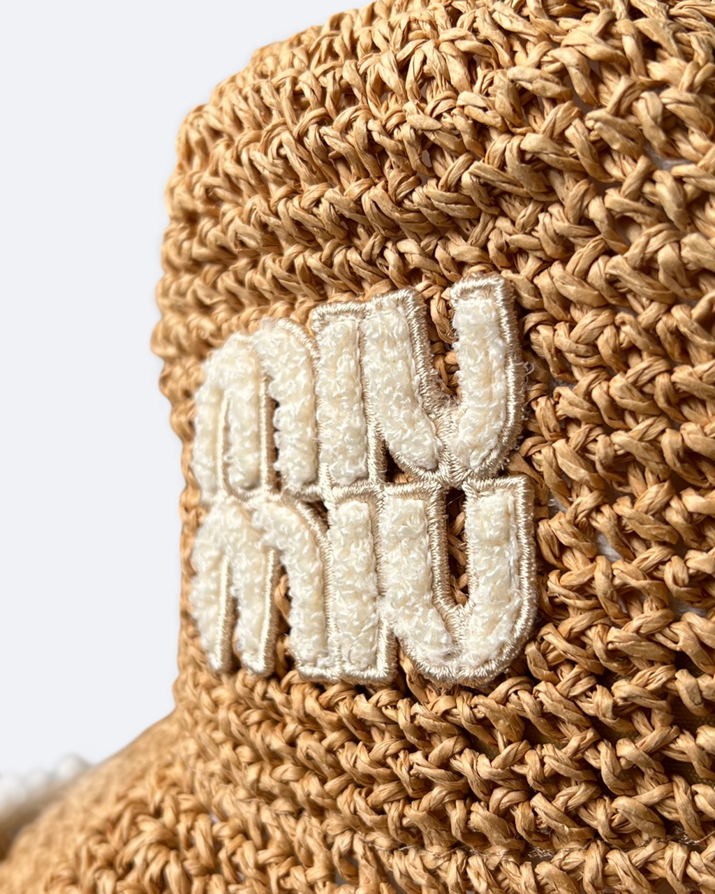 Miu Miu - Woven Bucket Hat - Natural Beige
