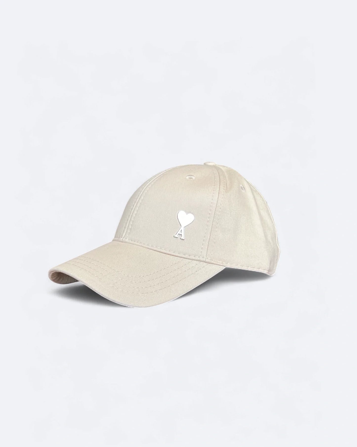 AMI - Silver Logo Pin Cap - Cream