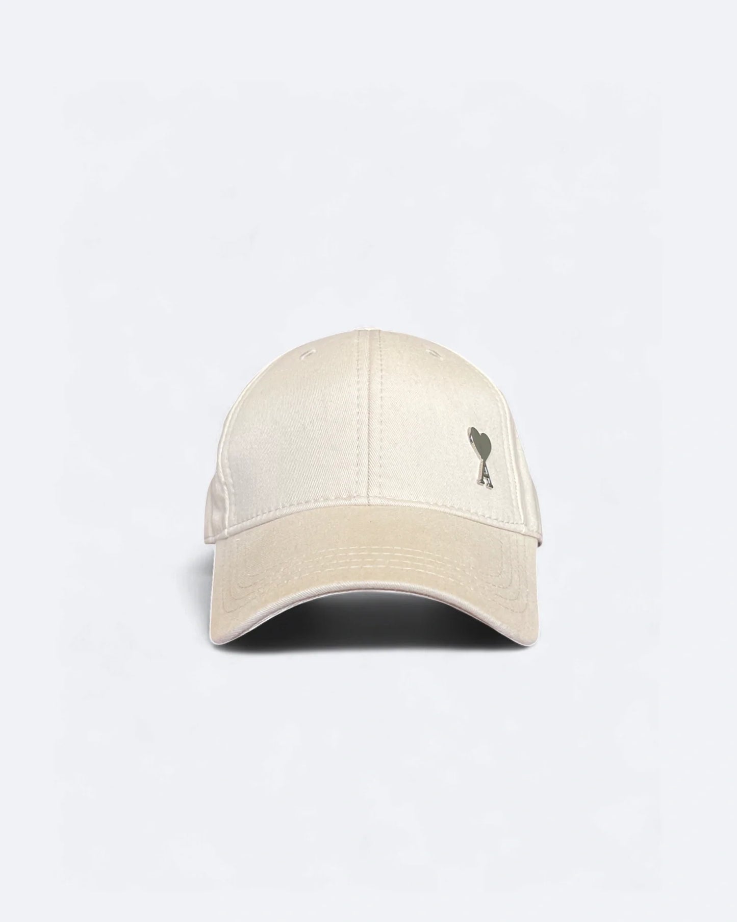 AMI - Silver Logo Pin Cap - Cream