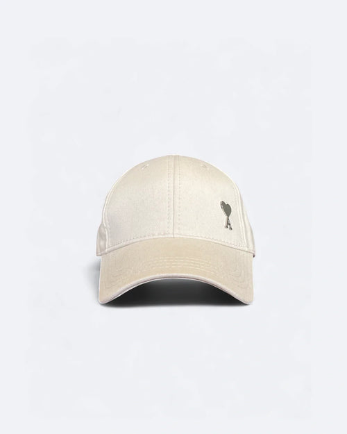 AMI - Silver Logo Pin Cap - Cream