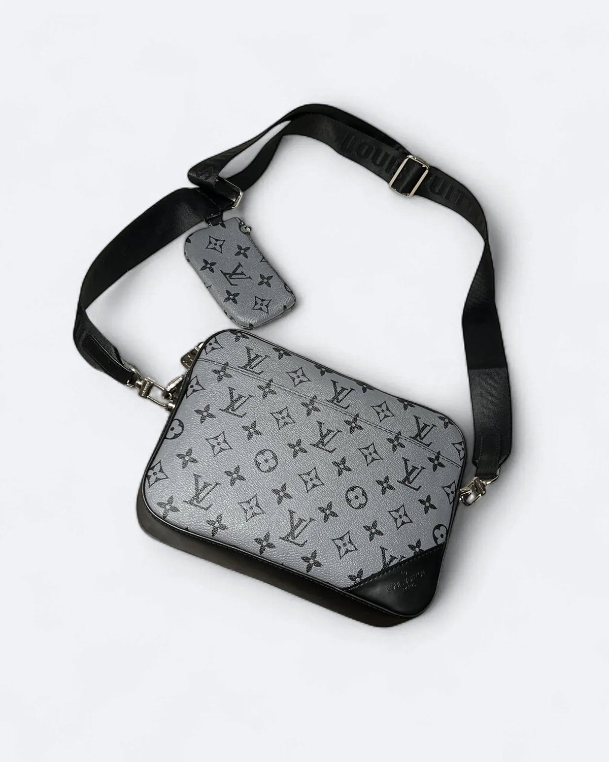 LVTN - Pattern Duo Messenger Bag - Gray