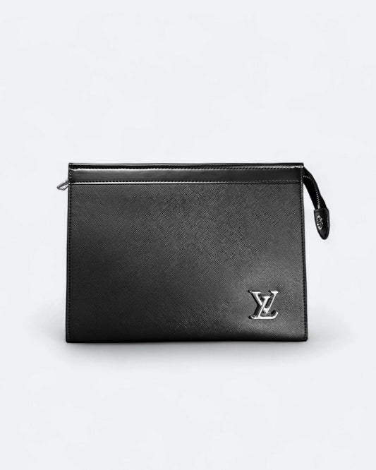 LVTN - Silver Pin Clutch - Black