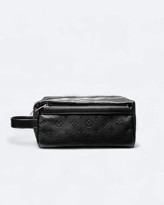 LVTN - Pattern Embossed Toiletry Bag - Black
