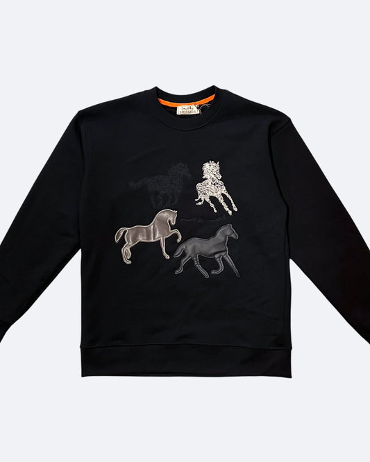 Hermes - Horse Couture Sweatshirt - Black