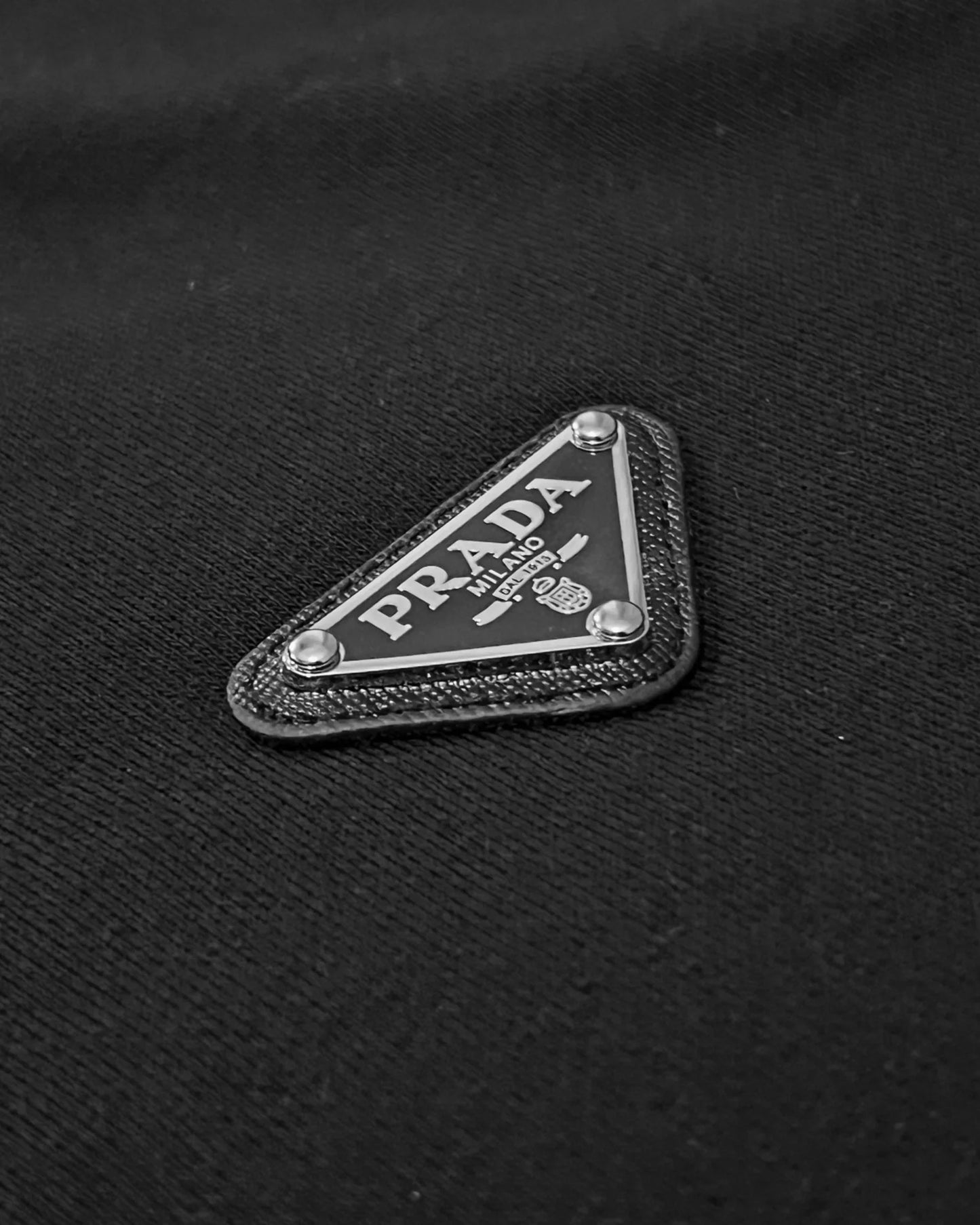 Prada - Logo Plate Sweatshirt - Black