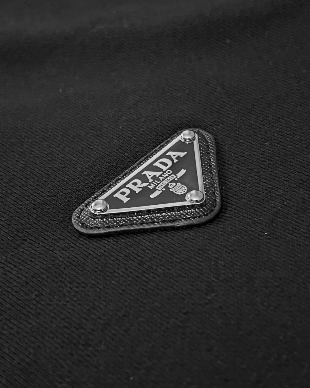 Prada - Logo Plate Sweatshirt - Black