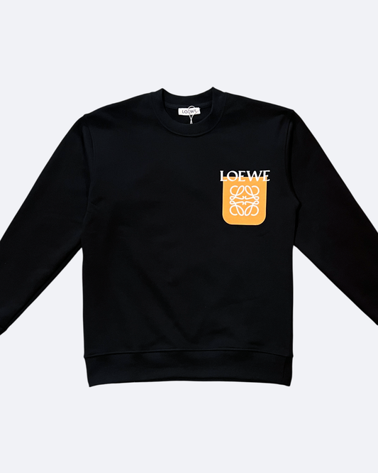 Loewe - Orange Pocket Logo Sweatshirt - Black