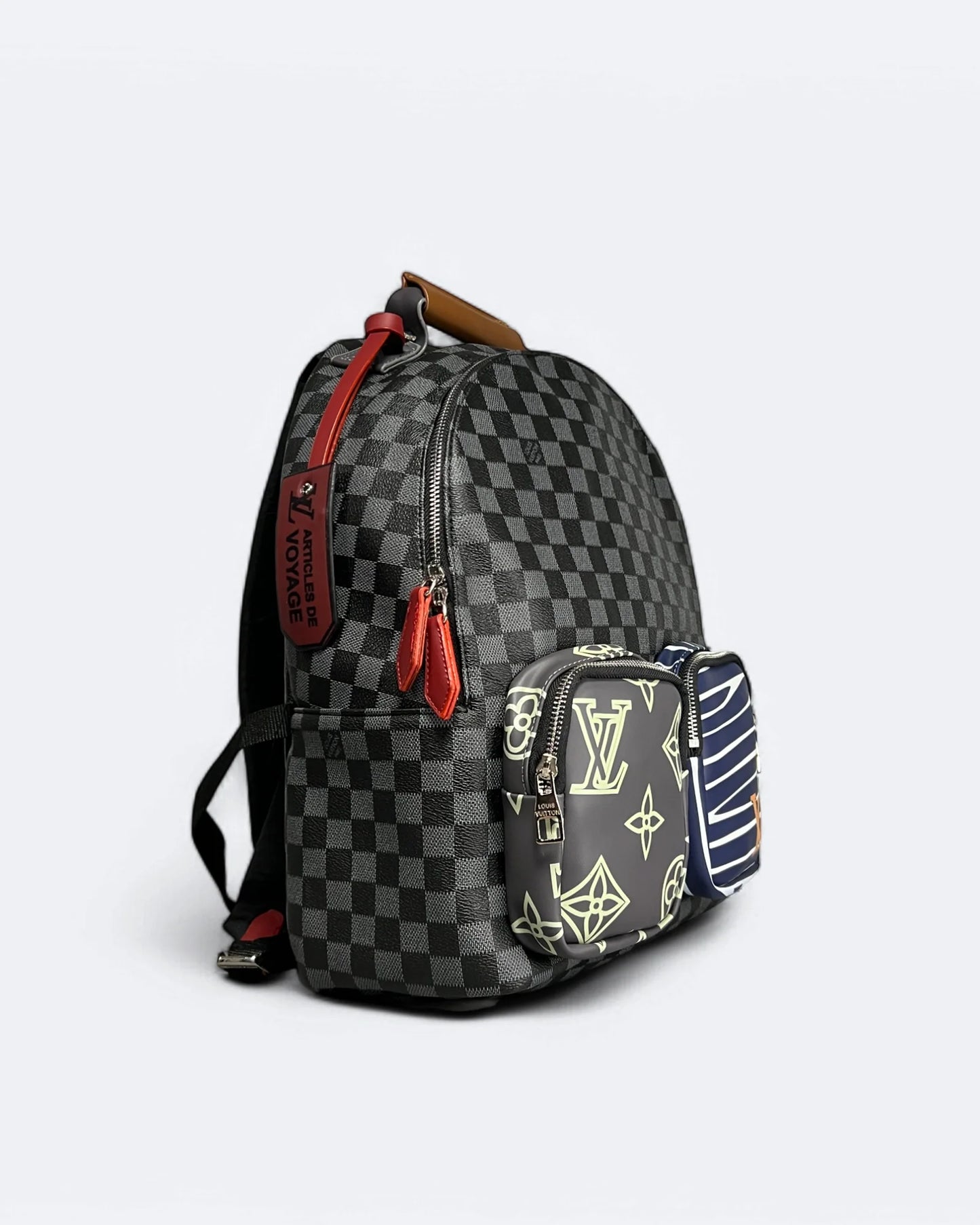 Louis Vuitton - Damier Pattern Multipocket Backpack - Black