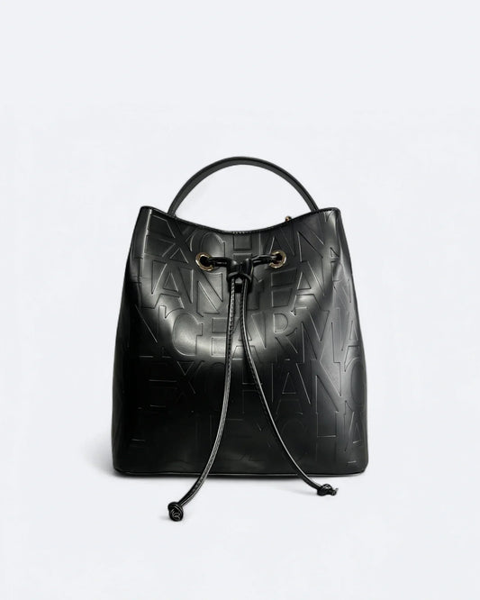 Armani Exchange - Logotype Embossed Bag - Black