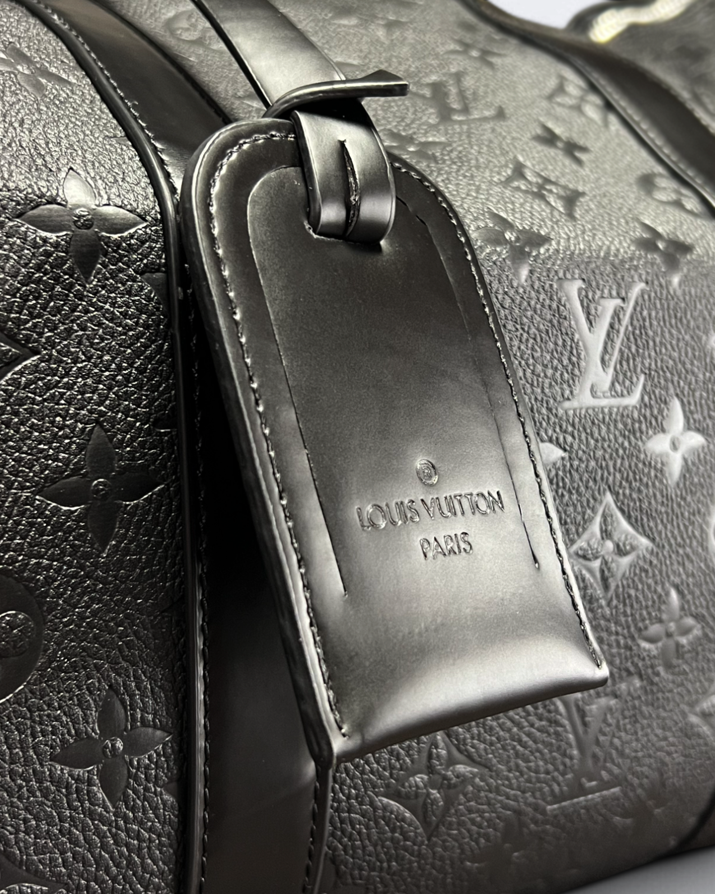 Louis Vuitton - LV Pattern Embossed Duffle Bag - Black