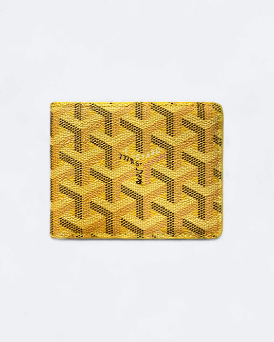 Goyard Pattern Wallet - Yellow