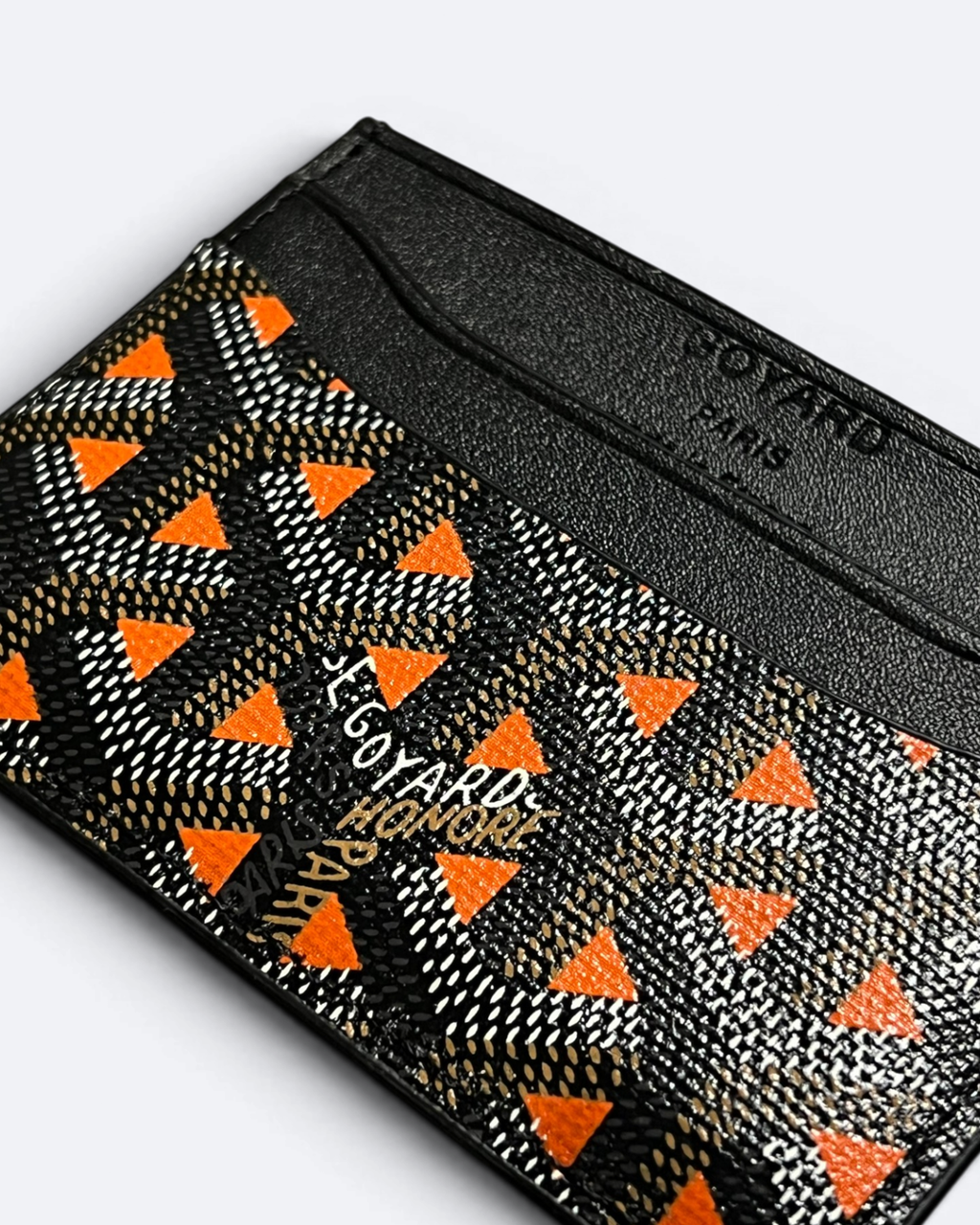 Goyard - Goyardine Pattern Cardholder - Black/Orange