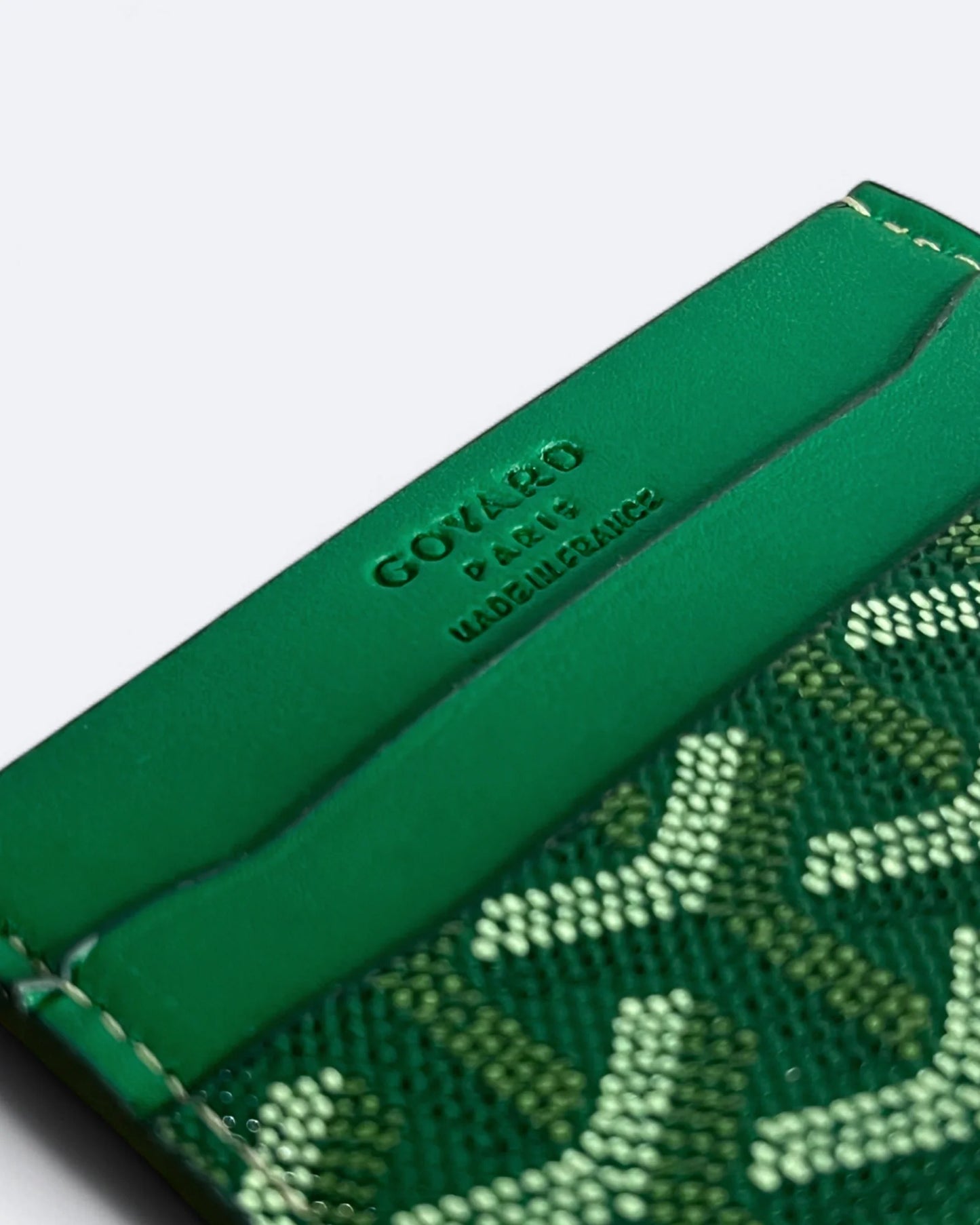 Goyard Pattern Cardholder - Green