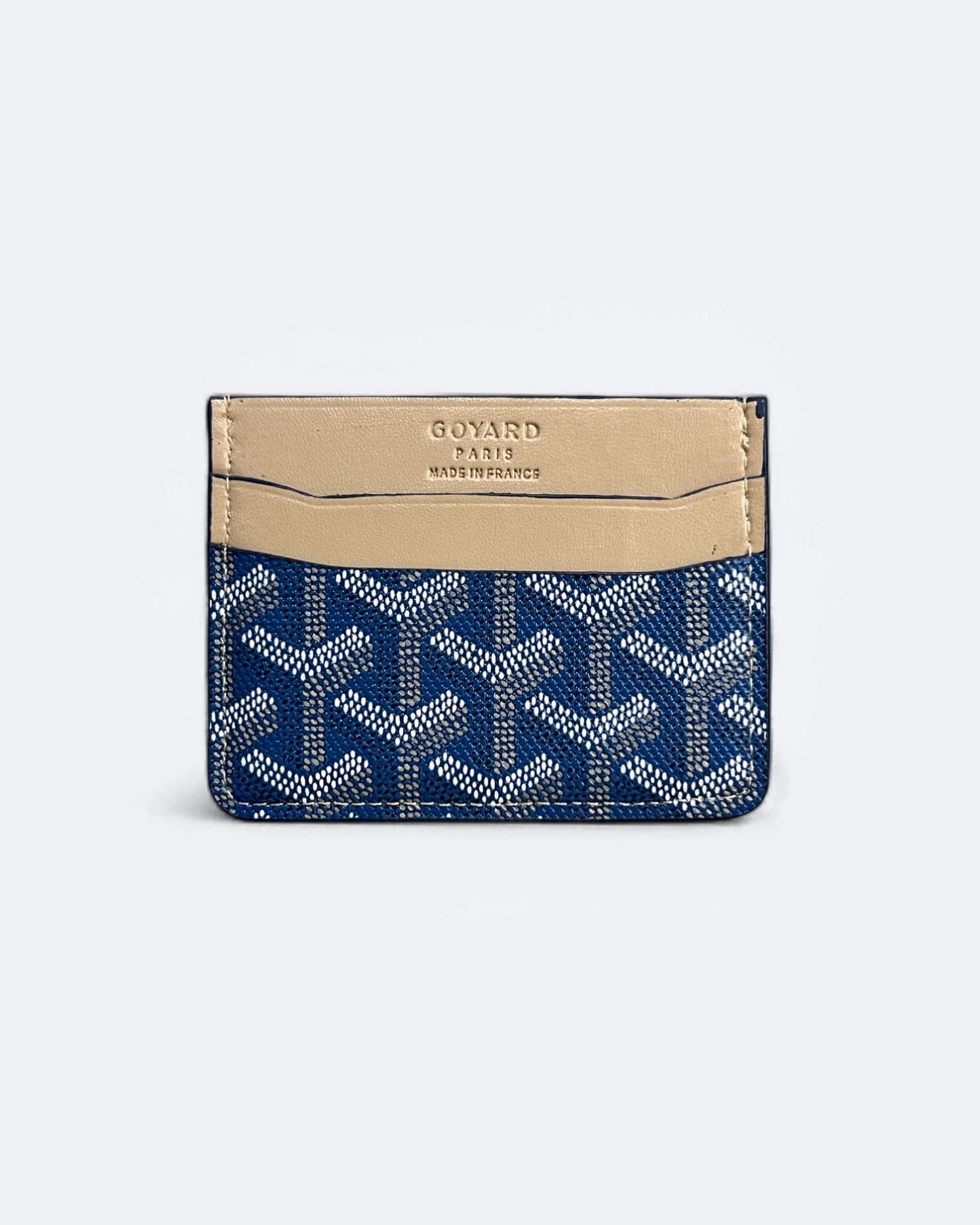 Goyard Pattern Cardholder - Blue/Beige