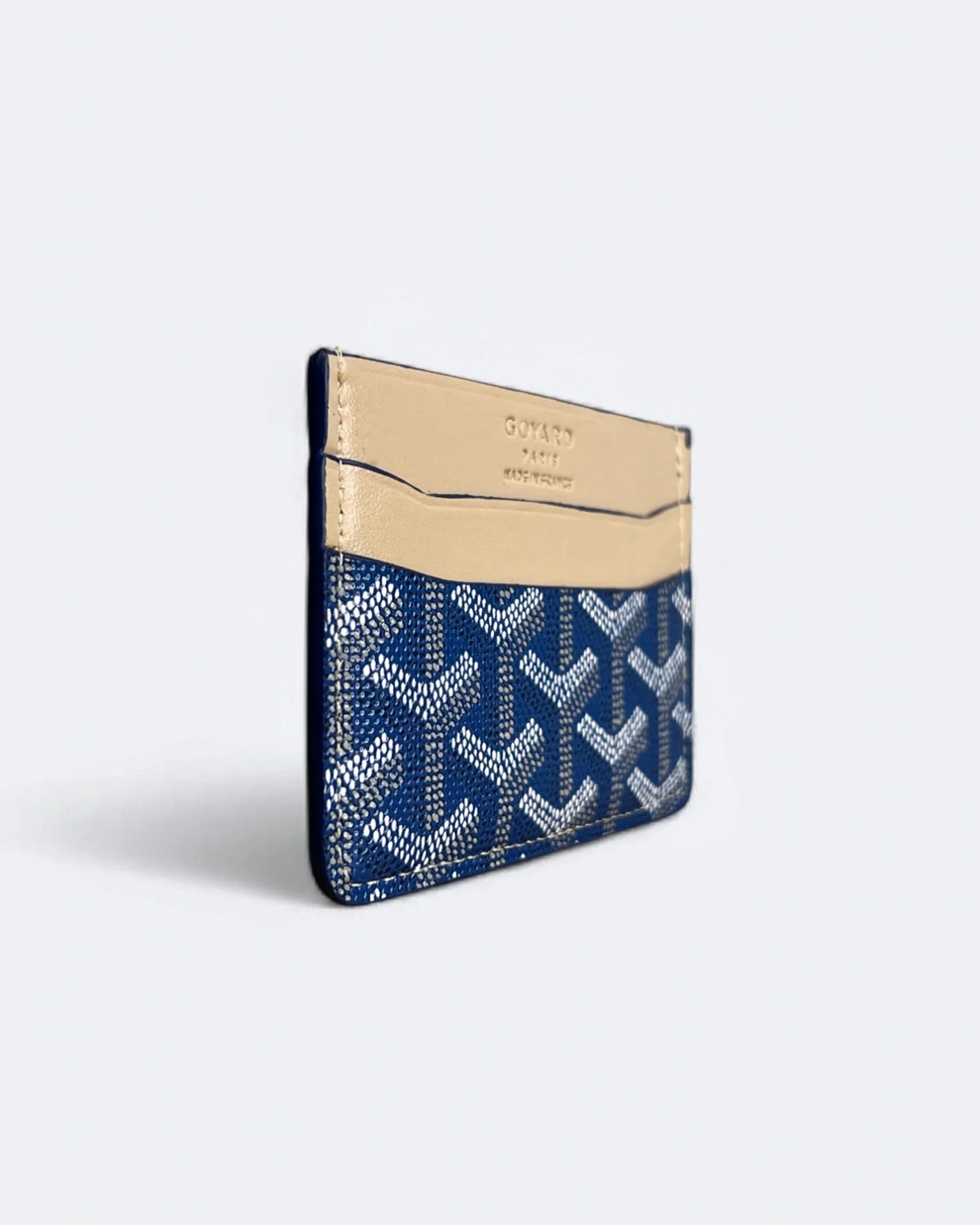 Goyard Pattern Cardholder - Blue/Beige