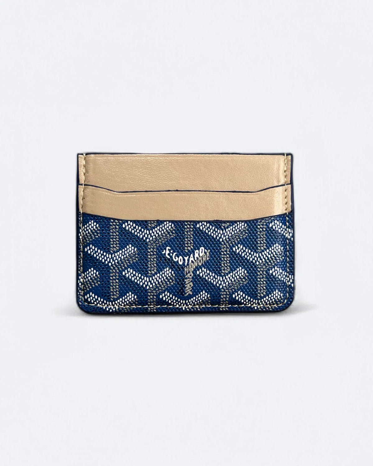 Goyard Pattern Cardholder - Blue/Beige