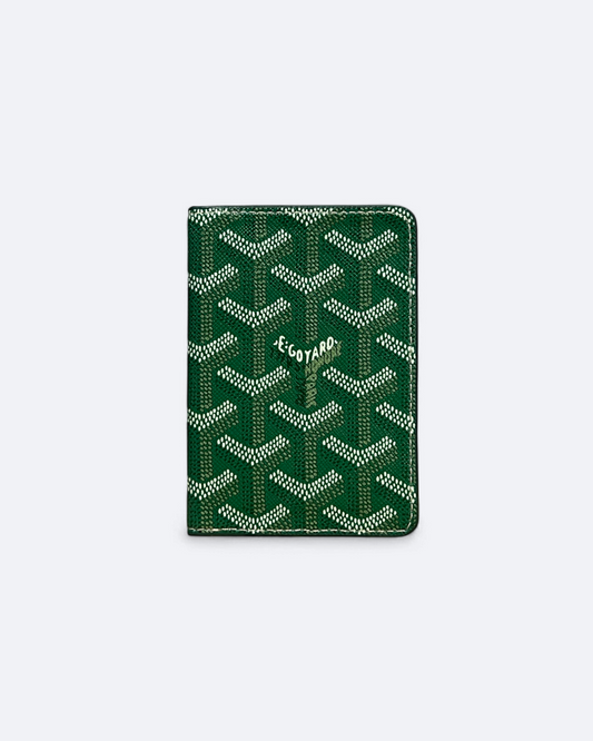 Goyard Pattern Folded Cardholder - Green