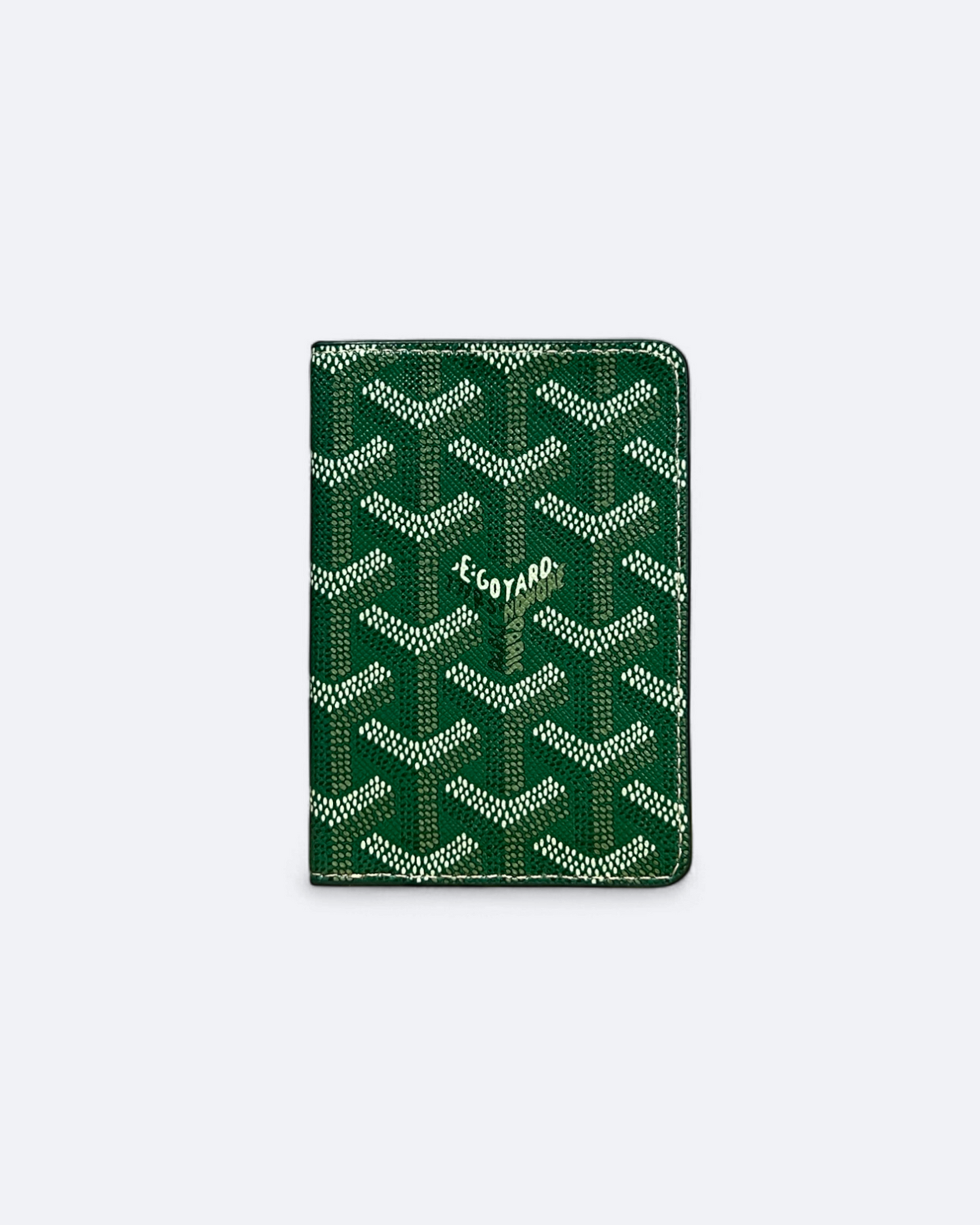 Goyard Pattern Folded Cardholder - Green
