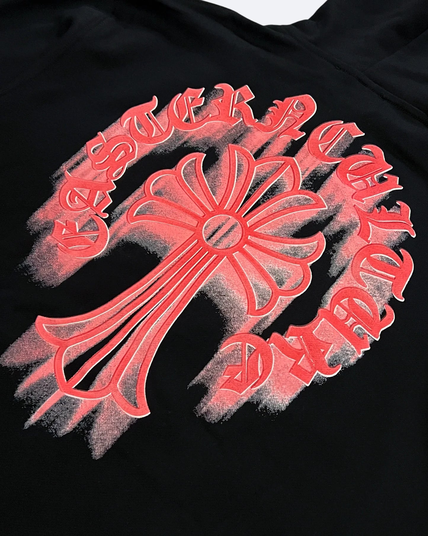 Chrome Hearts - Traced Logo Red Hoodie - Black