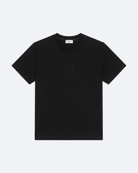 Celine - Applique Logo T-Shirt - Black