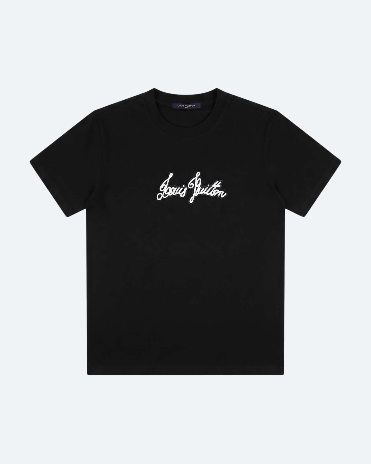 LVTN - Cursive Monogram Embroidery T-Shirt - Black