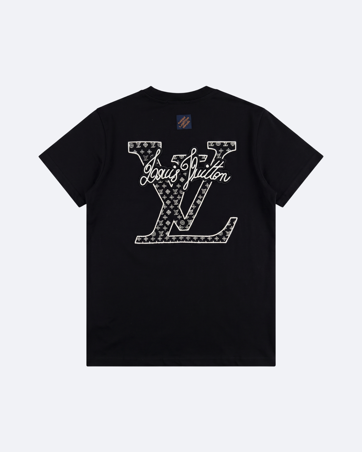 LVTN - Cursive Monogram Embroidery T-Shirt - Black