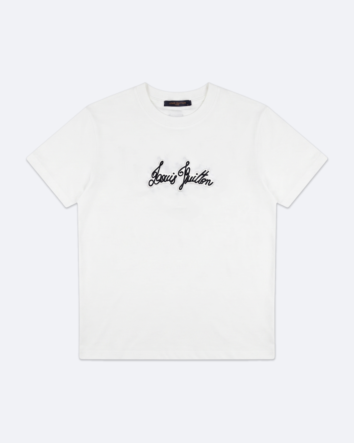 LVTN - Cursive Monogram Embroidery T-Shirt - White