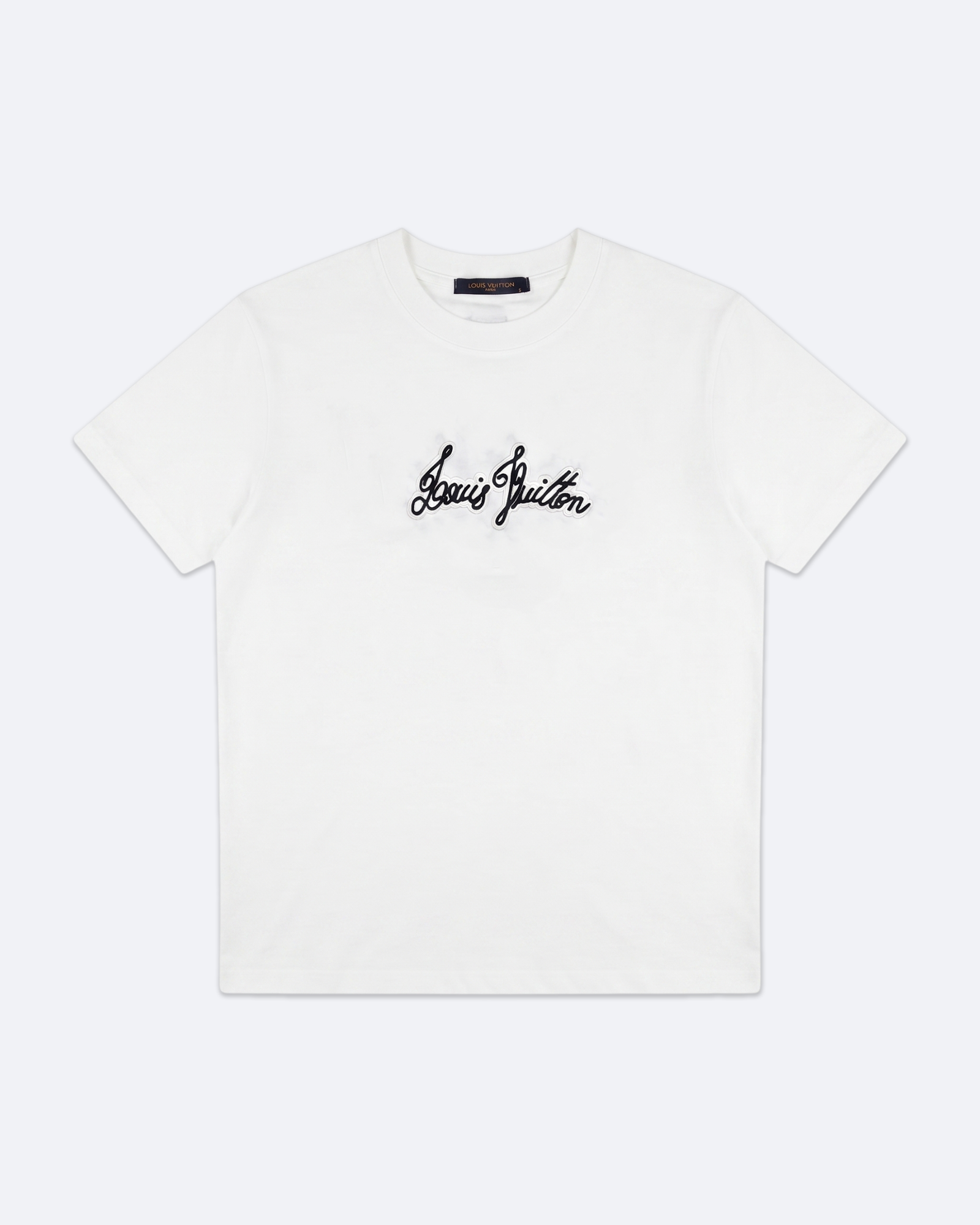 LVTN - Cursive Monogram Embroidery T-Shirt - White