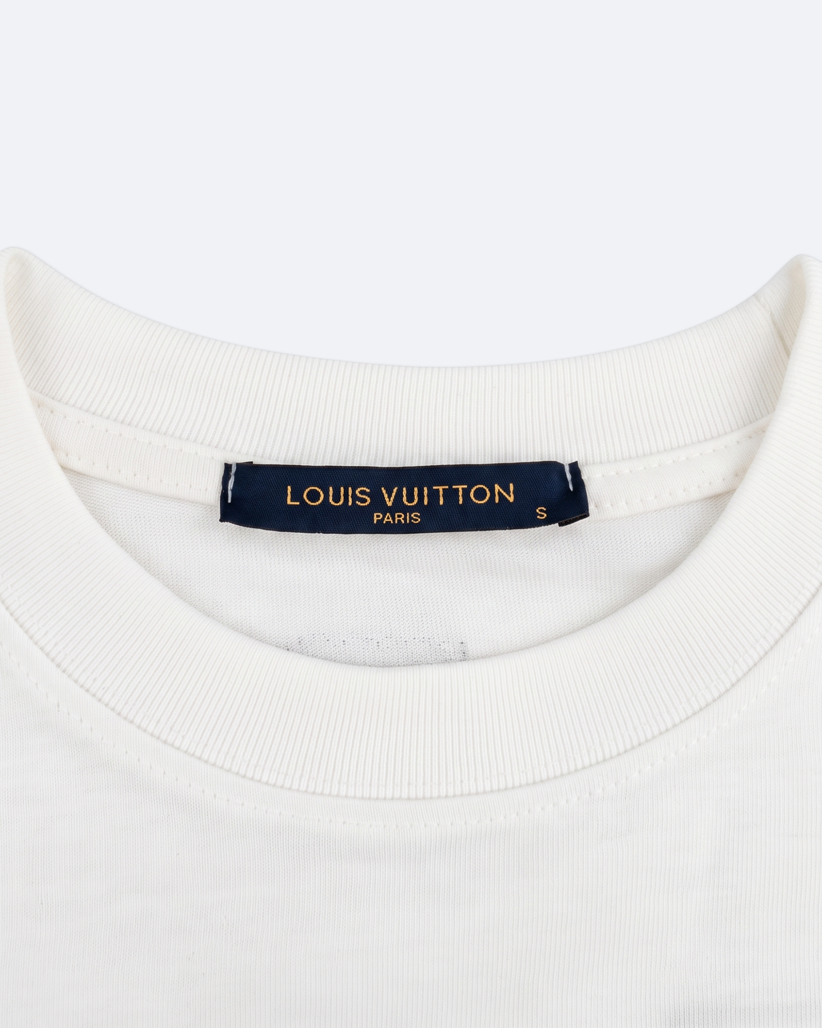 LVTN - Cursive Monogram Embroidery T-Shirt - White